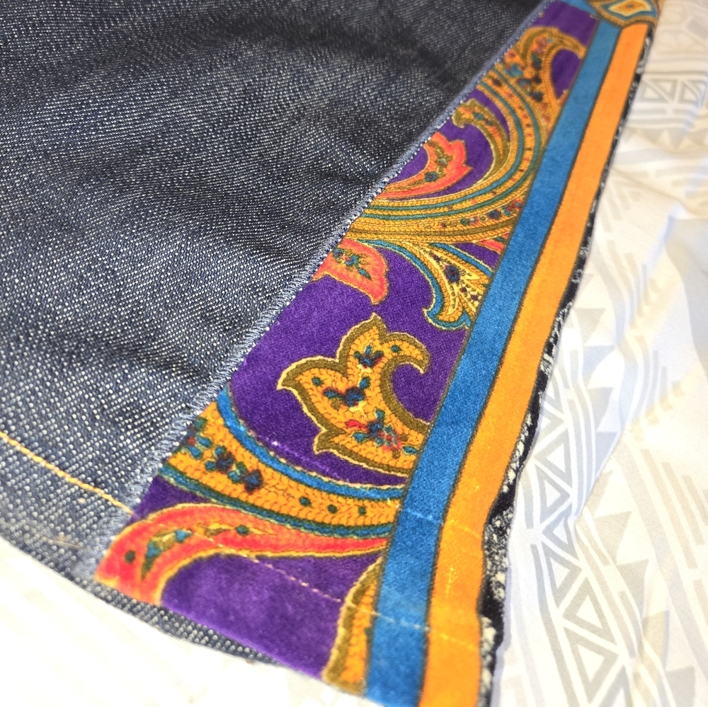 Dolce & Gabanna Rare Vintage Velvet Split Rise Bell bottom Jeans - Picture 5 of 14